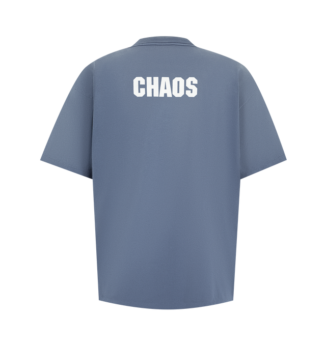 Image 2 of 2 - BLUE - SAINT MICHAEL Saint MXX T-Shirt featuring short sleeves, regular fit, crew neck and graphic print on front and back. Cotton.  
