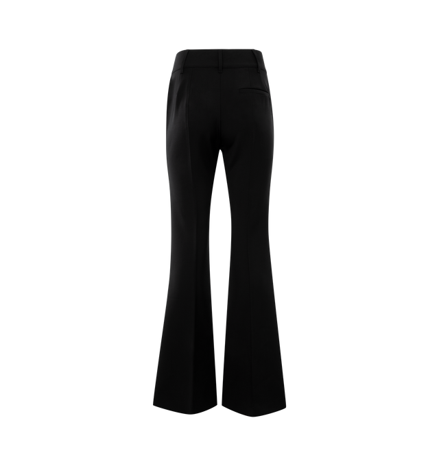 Image 2 of 3 - BLACK - Rhein Pant in Black Sportswear Wool featuring an easy silhouette, seaming detail at the front and back leg creating a perfectly streamlined leg that subtly flares towards the ankle, dual pockets, back-welt pocket. 100% Virgin Wool. Made in Italy. 