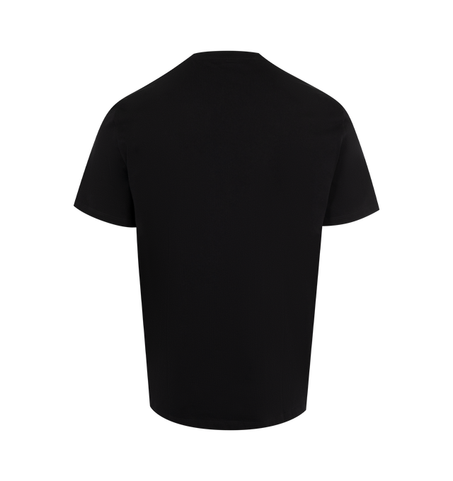 Image 2 of 2 - BLACK - Loewe Men's T-shirt in lightweight cotton in a relaxed fit, regular length with crew neck, ribbed collar and LOEWE Anagram embroidery pocket placed at the chest. Made in Portugal. 