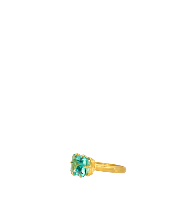Image 2 of 4 - GREEN - Darius Jewels One-of-a-Kind Emerald Claw Gem Signature Band featuring a 4.53 ct Mint Cut rectangular emerald set in 18K Fairmined yellow gold. For personal consultation and detailed information about jewelry, please contact our dedicated stylist team at personalshopping@hirshleifers.com.This item may be restricted for online purchase to international clients. For assistance purchasing this item please contact our dedicated stylist team at personalshopping@hirshleifers.com. 