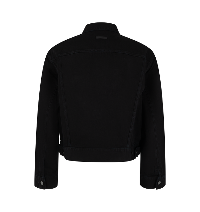 Image 2 of 2 - BLACK - The Classic Denim Jacket is made from a 100% cotton 13oz denim in an overdyed wash. The iconic relaxed fit features a shirt collar, flap pockets, antique metal hardware.  