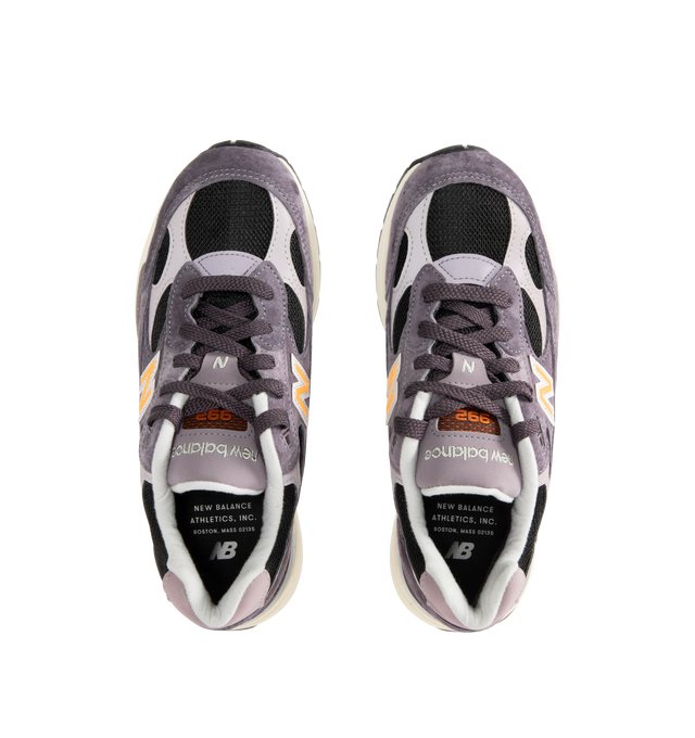 Image 5 of 5 - GREY - NEW BALANCE Made in USA 992 Core Sneaker featuring ABZORB cushioning at heel and forefoot, combination ENCAP and C-CAP midsole, reflective accents, NDurance rubber outsole, suede overlays and mesh upper. 