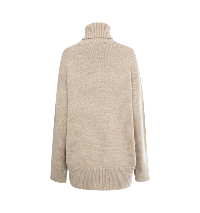 Image 2 of 3 - NEUTRAL - THE ROW Feries Turtleneck featuring oversized turtleneck in softly brushed cashmere with dropped shoulder and ribbed neckline, cuffs and hem. 100% cashmere. Made in Italy. 