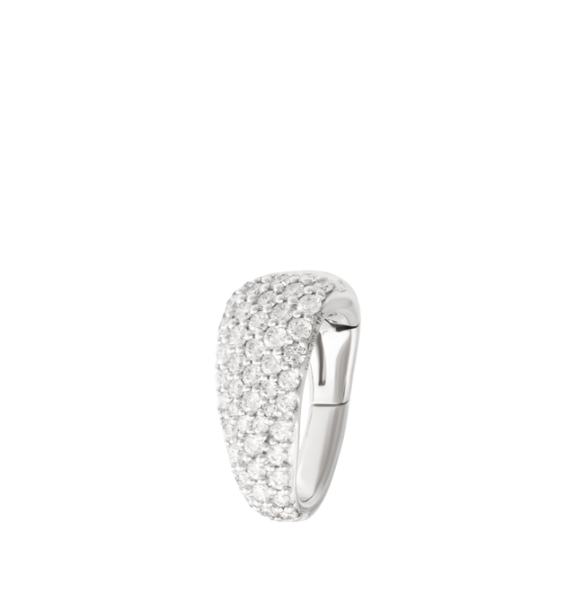 Image 2 of 2 - SILVER - FOUNDRAE Pave Diamond Medium Bail Link featuring 18k gold. Diamond Weight: 0.2754 ct. Measures: 11mm in Height and 6mm in max width. Size tapers to 2.4mm. Link opens inward with push gate spring closure. Hirshleifers offers a range of initial pieces from this collection in-store. For personal consultation and detailed information about jewelry, please contact our dedicated stylist team at personalshopping@hirshleifers.com.  