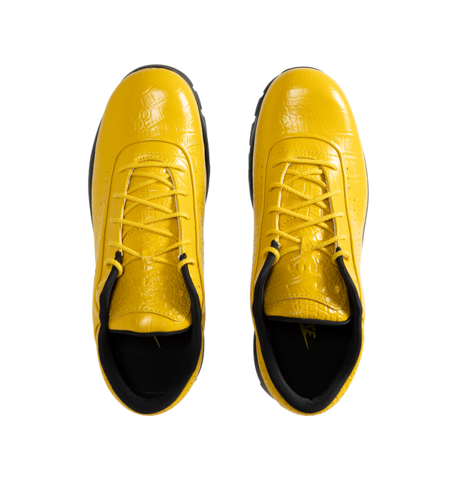Image 5 of 5 - YELLOW - Nike Air Max Goadome Low Croc Sneakers are crafted from premium leather upper, a padded collar, perforated accents, debossed branding at the tongue, and an embossed Swoosh at the ankle. Finished with visible Nike Air cushioning and a lugged rubber outsole for enhanced traction, the Air Max Goadome Low blends trail-ready durability with everyday wearability. Main Material: Leather Upper. Cushioning: Nike Air with Visible Air Unit. Outsole: Lugged Rubber.  