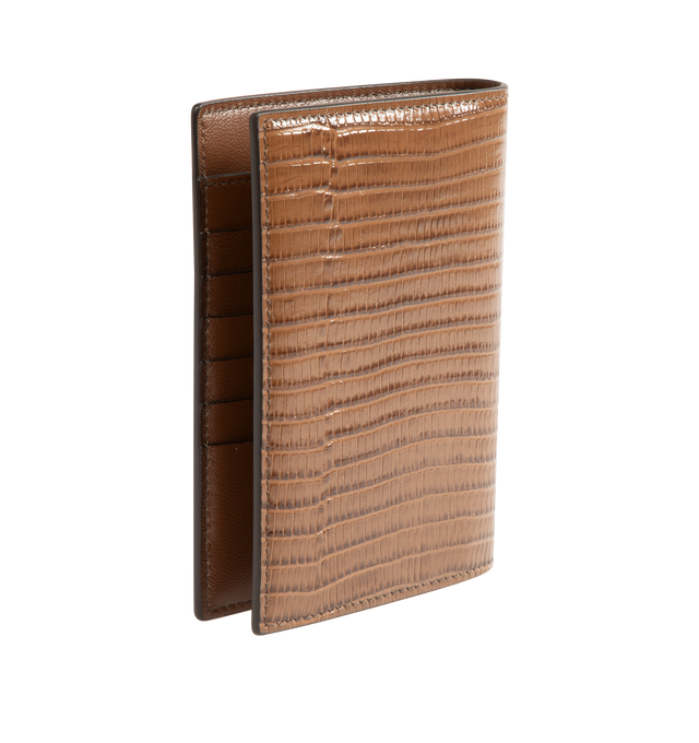 Image 2 of 3 - BROWN - Tom Ford Passport Holder is crafted from soft grain calf leather and features the signature elongated T detail. This designer combines refined craftsmanship with elevated functionality for daily use. Main Material: 100% Calf Leather. Made in Italy. 