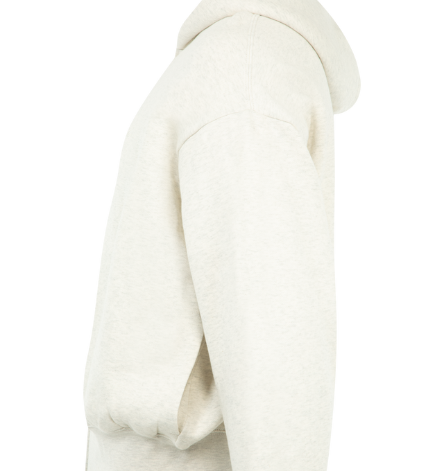 Image 3 of 3 - GREY - FEAR OF GOD ESSENTIALS Signature Classic Full Zip Hoodie featuring 380GSM core fleece, embroidered Essentials signature logo branded on the front, double-layer hoodie, side pockets, rib-knit cuffs, waist-hem and Essentials signature label on the hood edge. 80% cotton, 20% polyester. 
