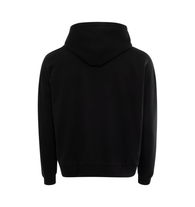 Image 2 of 2 - BLACK - PALM ANGELS PA Racing Helmet Hoodie featuring graphic print to the front, classic hood, front pouch pocket, drop shoulder, long sleeves and straight hem. 100% cotton.  