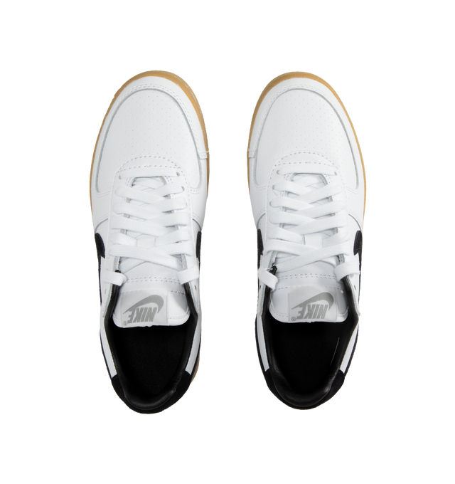 Image 5 of 5 - WHITE - Nike Field General '82 returns with gritty football style, smooth and perforated leather upper with black swoosh, nubby Waffle outsole with a Gum Light Brown finish.  