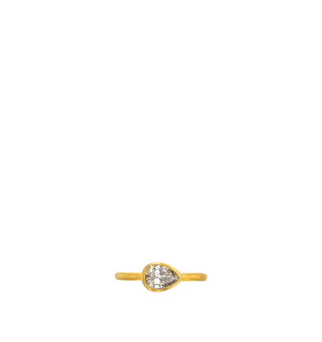 Image 1 of 3 - GOLD - Darius Jewels One-of-a-Kind East-West Light Brown Pear Diamond Gem Fairy Band featuring a 0.85 ct light brown pear diamond set in 18K Fairmined yellow gold. For personal consultation and detailed information about jewelry, please contact our dedicated stylist team at personalshopping@hirshleifers.com.This item may be restricted for online purchase to international clients. For assistance purchasing this item please contact our dedicated stylist team at personalshopping@hirshleifers.com 