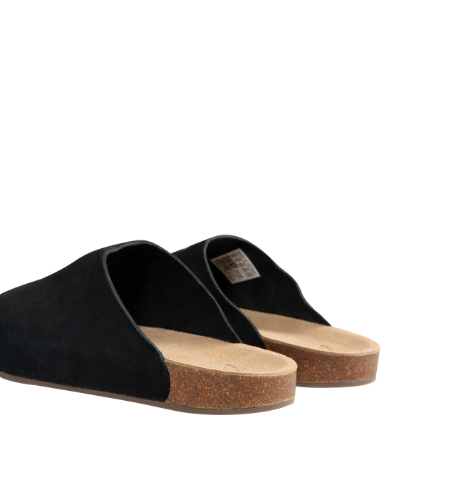 Image 3 of 4 - BLACK - Adidas Adimule Slides features an authentic cork sole paired with a soft suede footbed and upper. Exterior: Leather upper, suede footbed, cork sole, textile lining, durable rubber outsole. Made in Vietnam. 