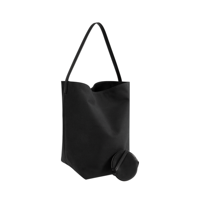 Image 2 of 3 - BLACK - THE ROW Large N/S Park Tote Bag featuring classic tote bag in cotton canvas with interior toggle closure and flat handle. 9 x 8.5 x 15 in. Handle: 11 in. drop. 100% cotton. Made in Italy. 