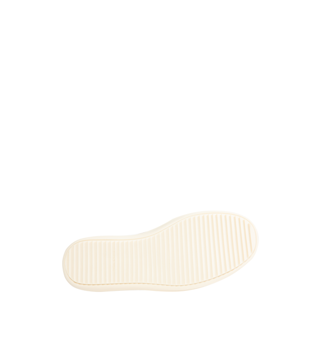 Image 4 of 5 - BROWN - Rick Owens Vintage Sneaks Sneakers featuring low top, lace-up closure, calfskin suede appliqu at sides, twill lining and treaded rubber sole. Upper: textile, calfskin. Sole: rubber. Made in Italy. 