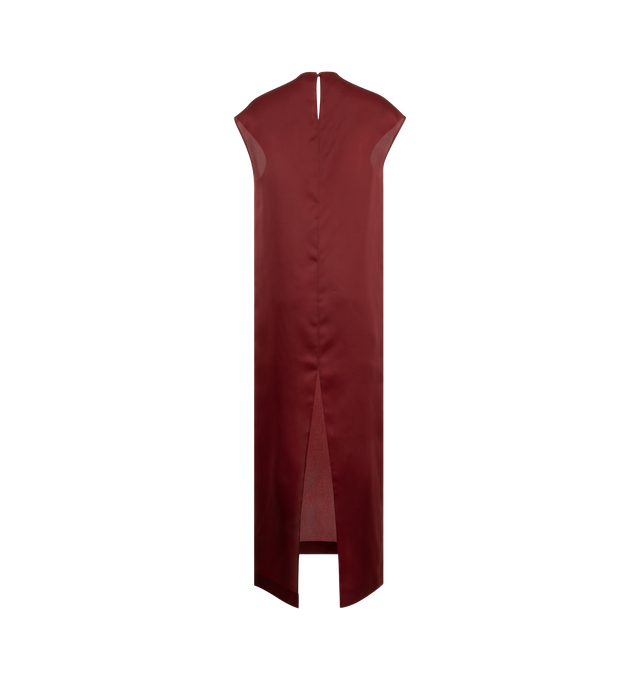 Image 2 of 2 - RED - Khaite easy-fitting dress elevated by the smooth, crisp finish of silk gazar. With darted funnel neck, covered button at keyhole back, and back vent. Silk double gazar (100% silk). 