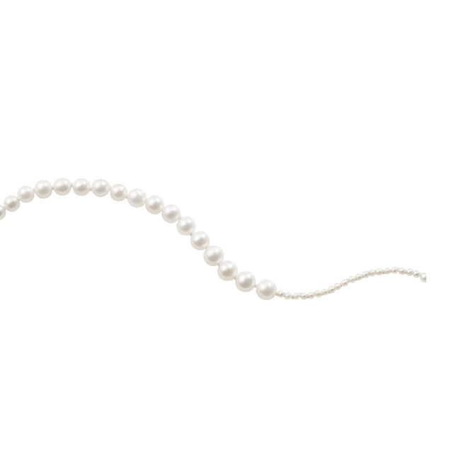 Image 2 of 2 - WHITE - Petite Peggy 14k gold pearl necklace featuring a push clasp fastening. Freshwater pearls: China.  