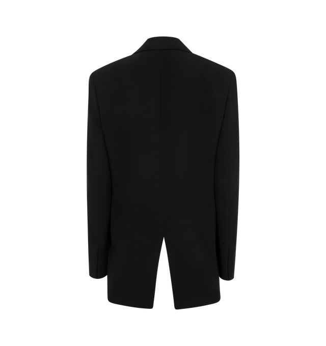 Image 2 of 3 - BLACK - The Row Vermont Jacket has a notch lapel, front flap pockets, an interior chest pocket, and a center back vent. 90% wool, 10% cashmere. Lined. Made in Italy.  