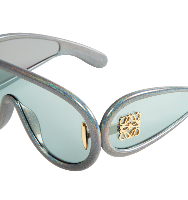 Image 3 of 3 - GREY - LOEWE PAULA'S IBIZA Wave Mask Sunglasses featuring acetate frame with an Anagram on the arm. 