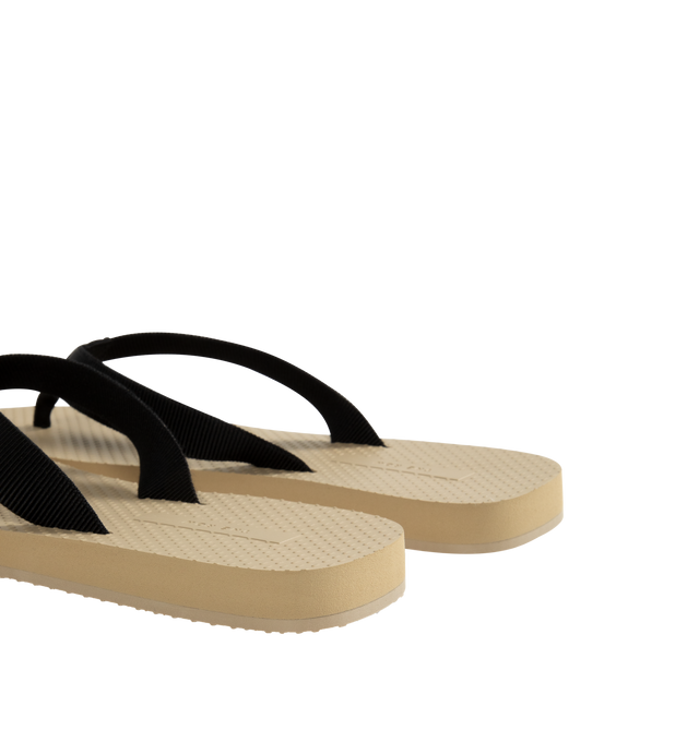 Image 3 of 4 - NEUTRAL - THE ROW Dune Flatform Sandal in Rubber featuring platform flip-flop, cotton grosgrain with textured footbed and lightweight rubber sole. 66% cotton, 34% viscose. Synthetic sole. Made in Italy. 