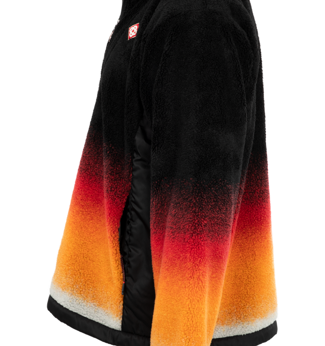 Image 3 of 3 - MULTI - CASABLANCA Gradient Fleece featuring gradient effect, drawstring hood, logo patch at the chest, long sleeves, front pouch pocket and ribbed cuffs and hem. 