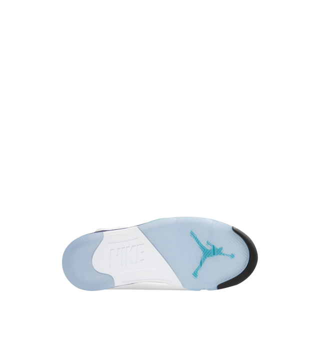 Image 4 of 5 - WHITE - JORDAN Air Jordan 5 Retro Sneaker featuring real and synthetic leather mix with textiles, Nike Air technology, foam midsole and rubber in the outsole. 