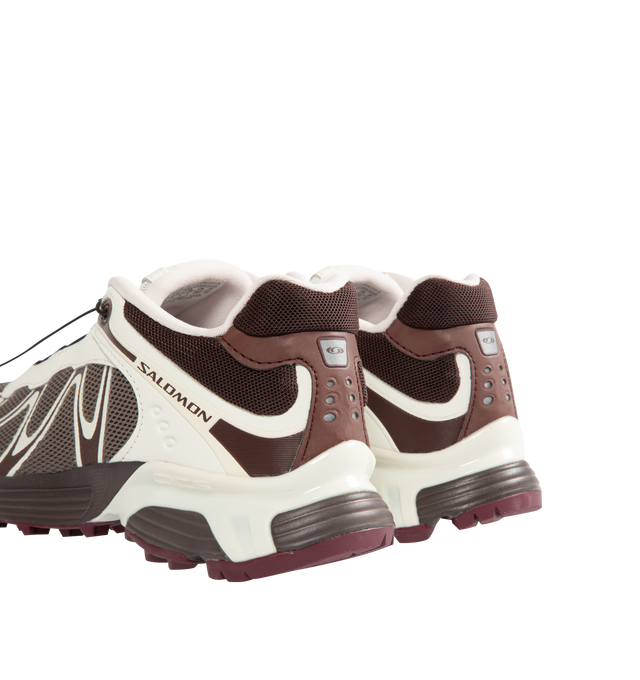 Image 3 of 5 - BROWN - SALOMON XT-WHISPER Sneaker featuring quickLACE closure, textile lining, rubber sole, agileCHASSIS, EnergyCell midsole and OrthoLite diecut sockliner. 