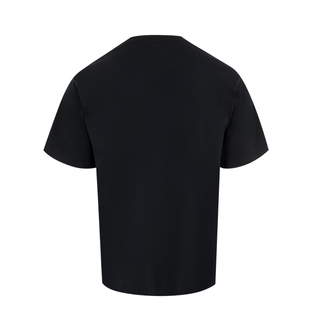 Image 2 of 2 - BLACK - Needles Chest Pocket T-Shirt has a crew neck, a chest patch pocket with an embroidered butterfly, and a relaxed fit. 100% polyester. Made in Japan. 