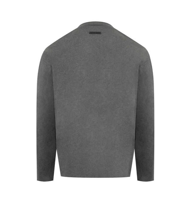 Image 2 of 2 - GREY - FEAR OF GOD ESSENTIALS Classic Long Sleeve Tee featuring long sleeves, crew neck and tonal lettering. 100% cotton. 