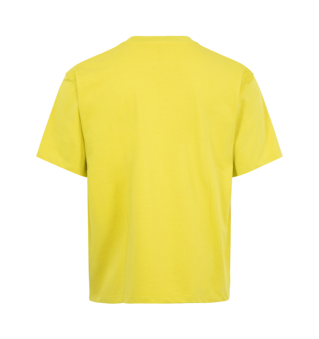 Image 2 of 2 - YELLOW - Pleasures Human Eyes Heavyweight Shirt has a crew neck, a relaxed fit, and an all-over design. Ring spun cotton.  