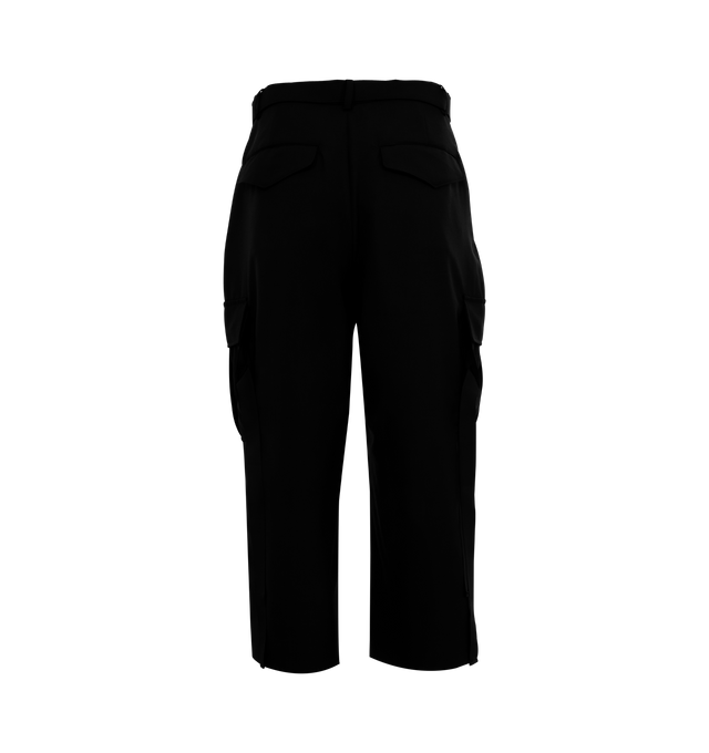 Image 2 of 3 - BLACK - SACAI Suiting Pants featuring adjustable belted waist,  