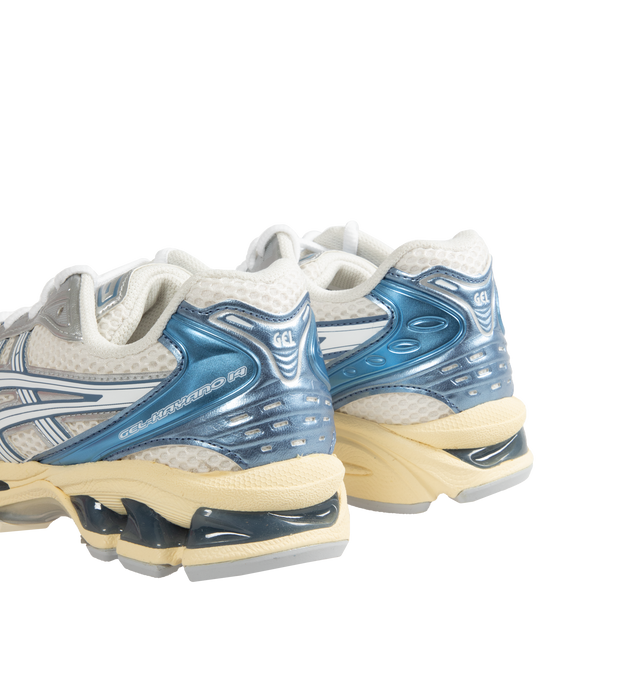 Image 3 of 5 - SILVER - Asics GEL-Kayano 14 Sneakers are lace-up style with rip-stop underlays, GEL cushioning, and TRUSSTIC support system. Unisex style in men's sizing. 