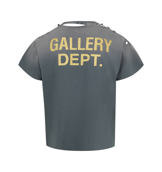 Image 2 of 2 - BLACK - Gallery Dept. Grailed T-Shirt has a crew neck, a screen printed motif, and a boxy fit. 100% cotton.  