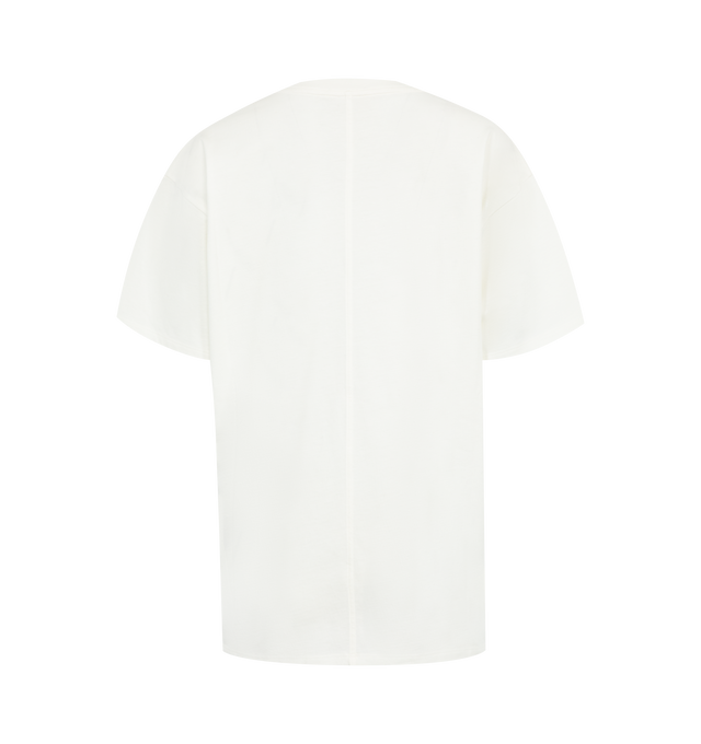 Image 2 of 2 - WHITE - The Row Ash Top has a crew neck, dropped shoulders, and a signature back center detail.  80% cotton, 20% silk. Made in Italy.  