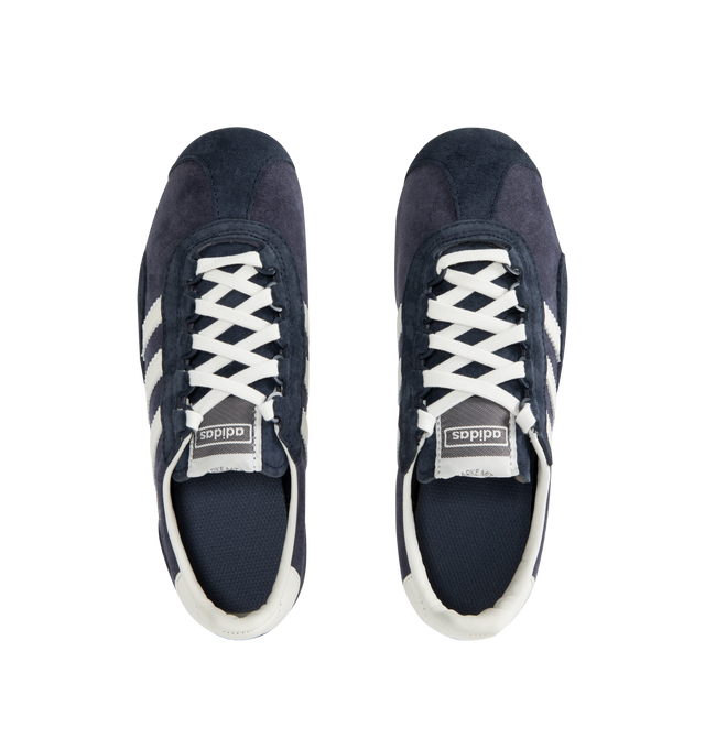 Image 5 of 5 - BLUE - ADIDAS SL 72 Pt Sneaker featuring slender silhouette, low-profile design, a flexible textile upper sits on a cellular rubber heel wedge, non-slip sole and lace closure. 