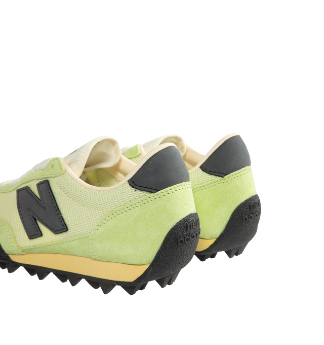 Image 3 of 5 - GREEN - NEW BALANCE UGTR5T9 featuring debossed crocodile print, eighties turf-inspired design, rubber outsole with treads, 'N' logo, leather upper and rubber outsole. 