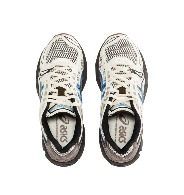 Image 5 of 5 - BLUE - ASICS Gel-Kayano 14 Sneaker featuring two-tone underlays, GEL technology cushioning, TRUSSTIC support system, synthetic leather upper and sockliner. 