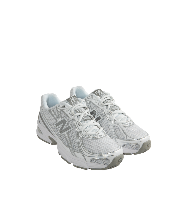 Image 2 of 5 - WHITE - New Balance NB 740 Sneakers are a lace-up style with ABZORB midsoles, molded TPU 'N' logos, and reflective accents.  