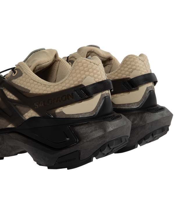 Image 3 of 5 - BROWN - SALOMON XT Pu.re Advanced Sneakers featuring structured upper, iconic chassis technology, tonal Tpu overlays, quicklace lacing system and contragrip outsole. 