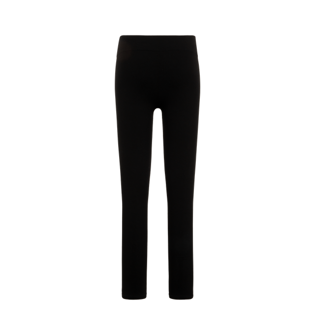 Image 2 of 3 - BLACK - Toteme Women's Compact Leggings are knitted from stretch, compact jersey for a figure-hugging fit. They have an elasticated waistband followed by slim legs. Materials: 53% viscose, 45% polyamide recycled, 2% elastane.  