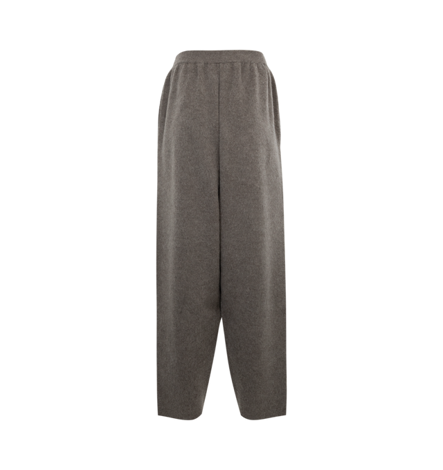 Image 2 of 3 - GREY - THE ROW EDNAH PANTS featuring oversized fit, full-length, pull on waistband and slightly tapered ankle. 100% merino wool. Made in Italy. 