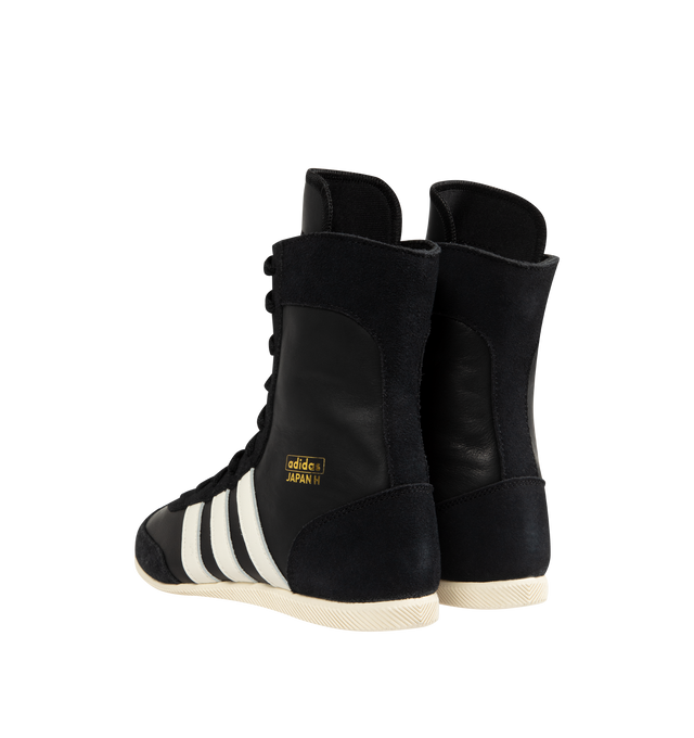 Image 3 of 4 - BLACK - ADIDAS Japan H Sneaker featuring premium leather upper contrasts with the 3-Stripes, textured EVA midsole, iconic T-toe design, regular fit, lace closure, leather upper, textile lining and rubber outsole. 