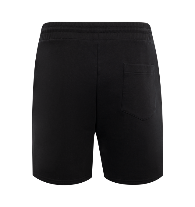 Image 2 of 3 - BLACK - Casablanca pearl diamond sweatshorts crafted from organic cotton  loopback jersey fabric featuring a pearl diamond patch logo,  elasticated waistband, gold-tipped drawstring and a toggle for secure fastening, in-seam side pockets and a back patch pocket. 100% organic cotton. Made in Portugal. 