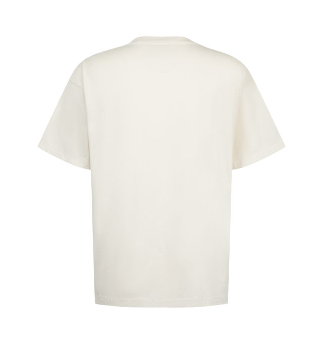 Image 2 of 2 - WHITE - Saint Michael Men's KK Short-Sleeve T-Shirt in Desert is crafted from cotton as part of a collaboration with collage artist Kosuke Kawamura. The front features a landscape-inspired graphic with dimensional "SAINT" lettering, rendered in muted sepia tones with a faded, grainy finish for a vintage appearance. Main Material: 100% Cotton. 