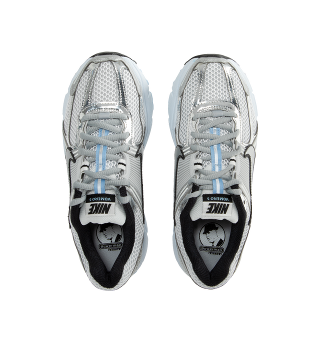 Image 5 of 5 - WHITE - Nike Zoom Vomero 5 feaTures Mesh with TecTuff and utilitarian overlays that are breathable and durable, cushlon foam with Zoom Air cushioning and rubber tread. 