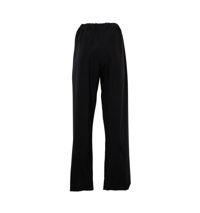 Image 2 of 4 - BLACK - THE ROW Argent Pants featuring mid rise, sits high on hip, drawstring waistband, side pockets, oversized silhouette, straight fit, full length and pull-on style. Silk/cotton. Silk lining. Made in Italy. 