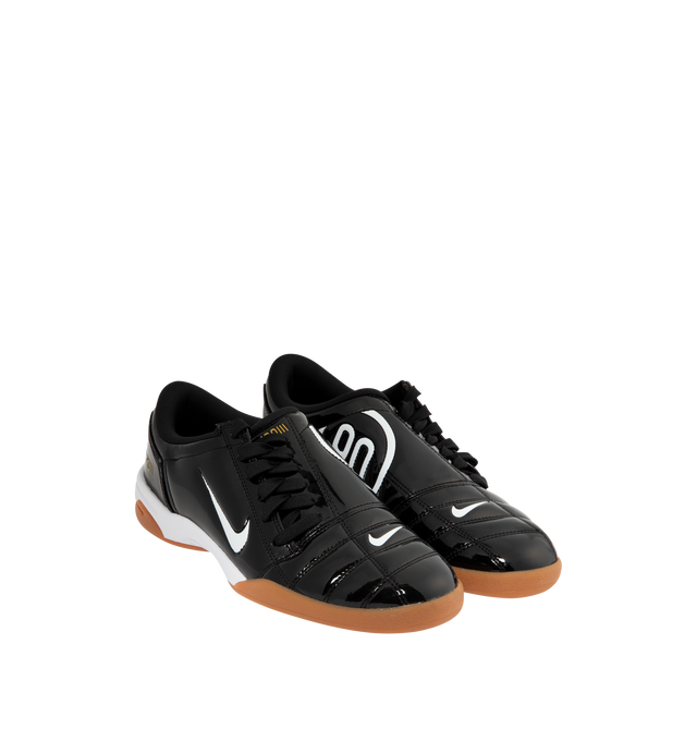 Image 2 of 5 - BLACK - NIKE Total 90 Sneaker featuring authentic soccer style, original quilted upper, asymmetrical lacing, synthetic leather upper with Total 90 logos on each side, rubber outsole and padded collar. 