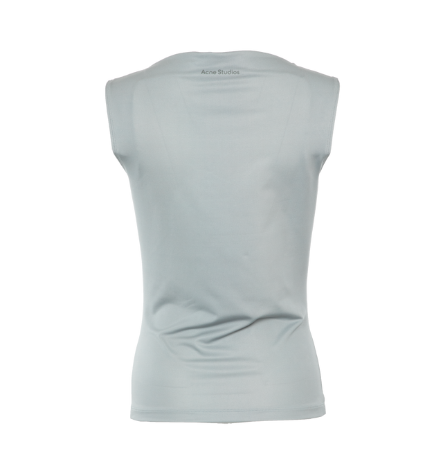 Image 2 of 3 - GREY - Sleeveless top is cut to a slim fit and waist length. Adorned with an all-over print in collaboration with artist Katerina Jebb. Crafted from lightweight stretchy lycra with a seamless construction.  87% Polyester, 13% Elastane. 