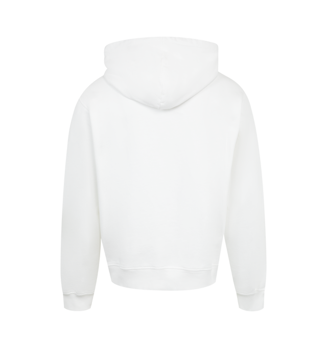 Image 2 of 2 - WHITE - MARNI Hoodie Sweatshirt featuring regular fit with ribbed trims, drawstring hood and kangaroo pocket and graphic logo print on the chest. 100% cotton. 