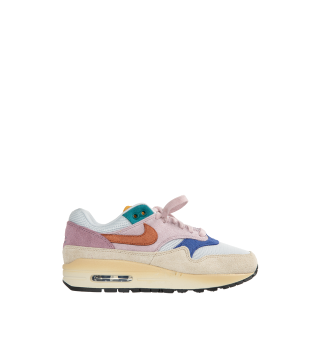 MULTI - NIKE Air Max 1 '87 PRM featuring mesh and suede upper, padded, low-cut collar, foam midsole and rubber outsole.
