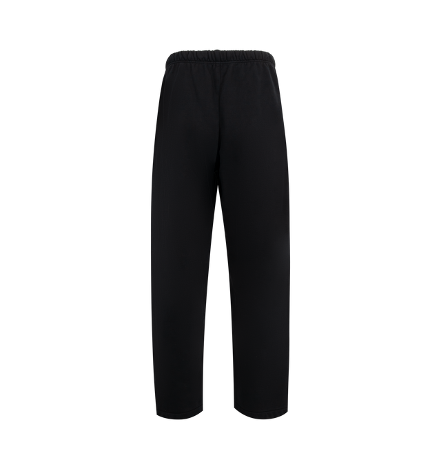 Image 2 of 3 - BLACK - FEAR OF GOD ESSENTIALS Heavy fleece relaxed fit sweatpant featuring a wide leg, elasticated waistband, drawstring fastening, and side pockets. 100% Cotton. 