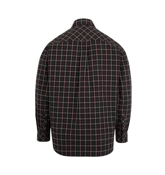 Image 2 of 2 - BLACK - LEMAIRE Western Check Shirt featuring textured cotton, western-inspired shirt, two flap pockets at the front and an all-over checked pattern. 100% cotton. 